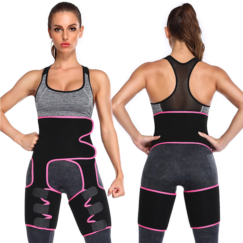 Sweat High Waist Thigh Trimmer Butt Lifter Shapewear Belt 3 In 1 Adjustable