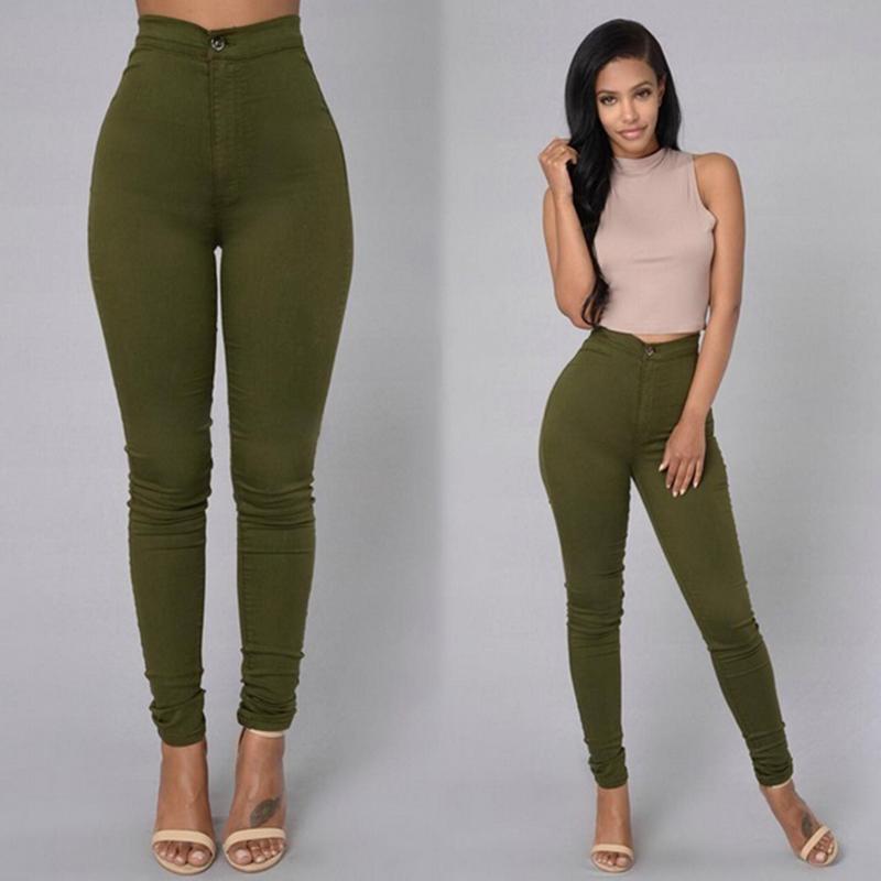 Thin Waist Stretch Candy Color Leggings