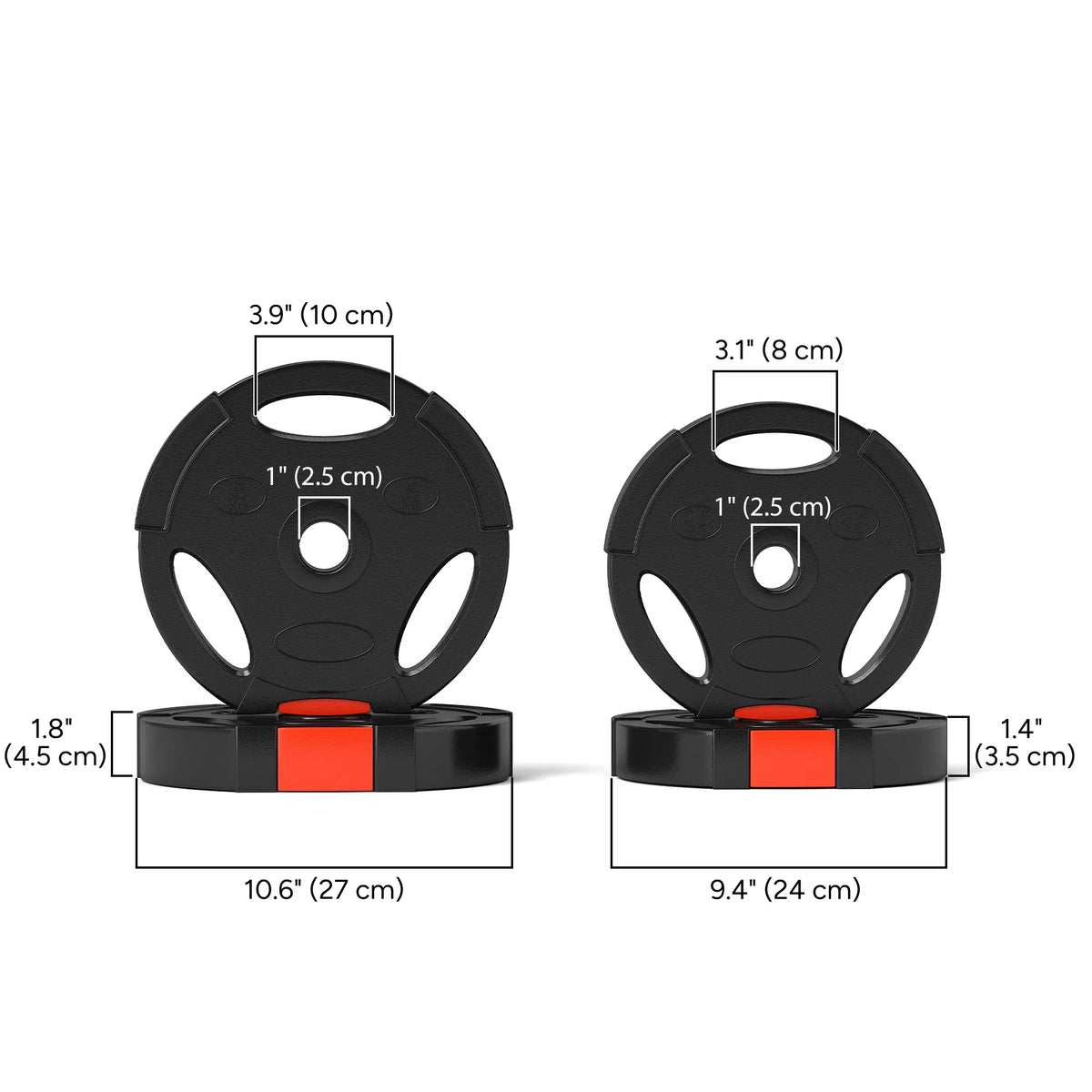 1-Inch Weight Plates, Barbell Weights Set For Weightlifting And Strength