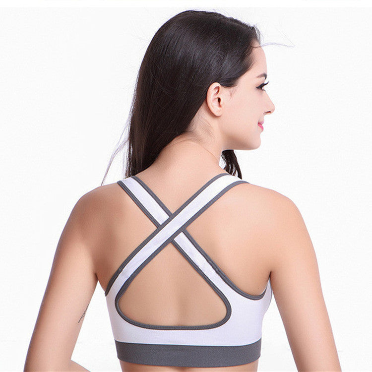 Women Athletic Vest Padded Tank Top Gym Fitness Sports Bra Stretch Cotton