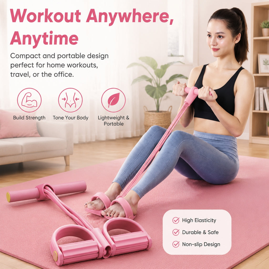 6-Tube Pedal Puller Resistance Rope, Foot Band, Yoga Elastic Exercise Bands