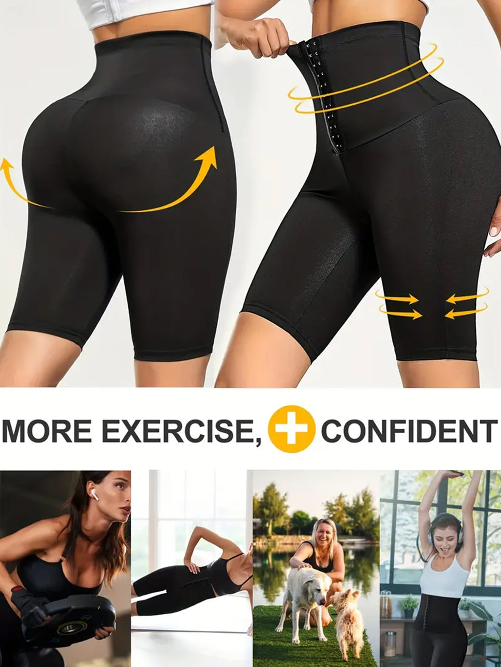 Sauna Sweat Shorts 5inch For Women High Waisted Stomach Waist Trainer Slimming