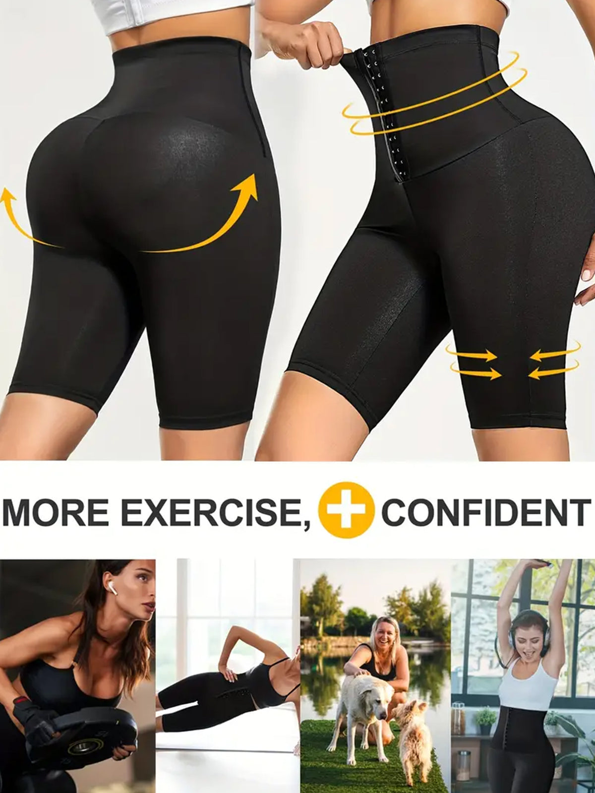 Sauna Sweat Shorts 5inch For Women High Waisted Stomach Waist Trainer Slimming