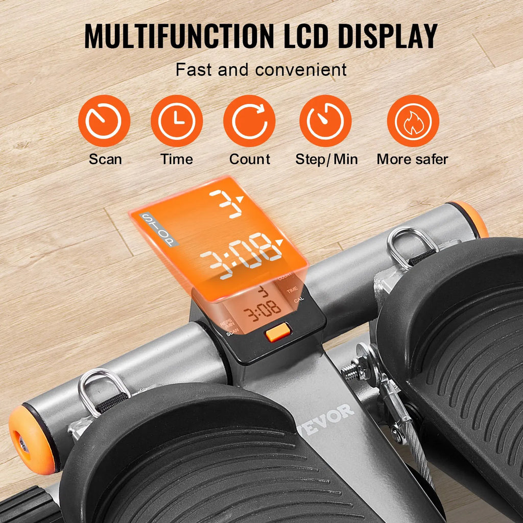 Stair Stepper For Exercise At Home Hydraulic Mini With Resistance Band