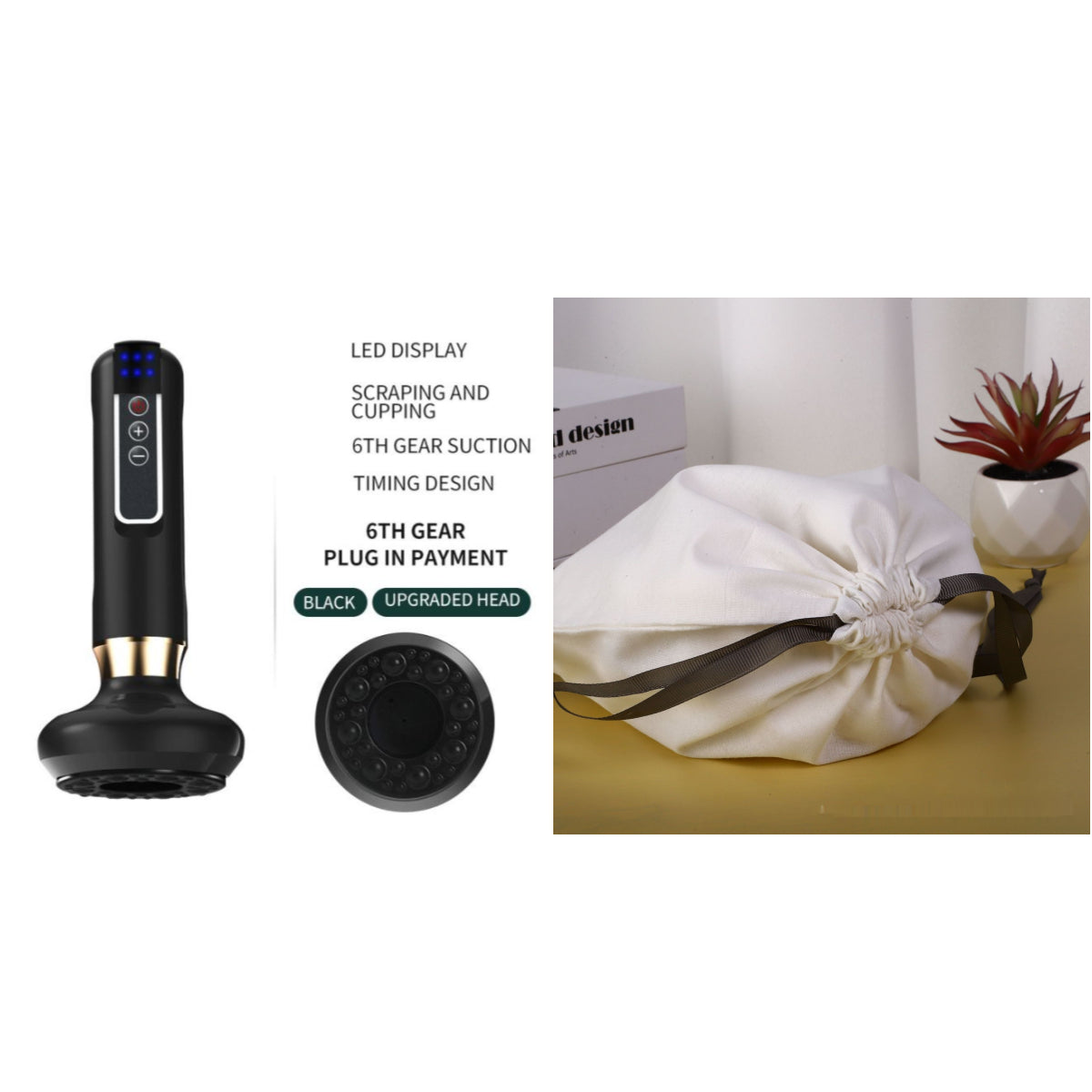 Electric Vacuum Cupping Massager For Body Anti-cellulite Suction Cup Gua Sha