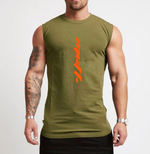Gym Sleeveless Shirt Cotton Tank Top For Men Sportswear Vest
