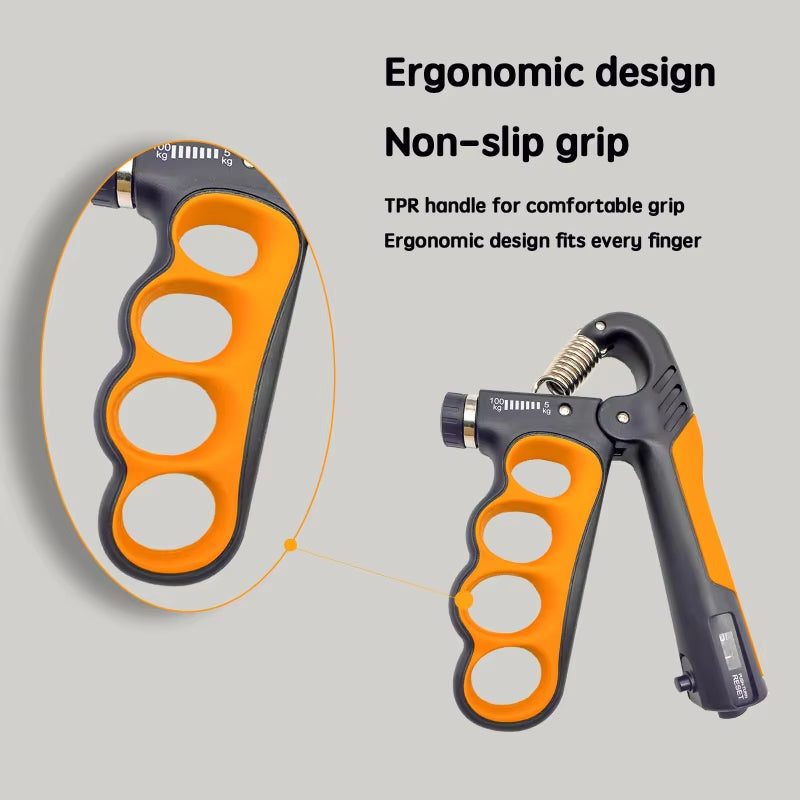 5-100kg Hand Grip Muscle Strengthener Trainer Adjustable Hands Gripper Strength