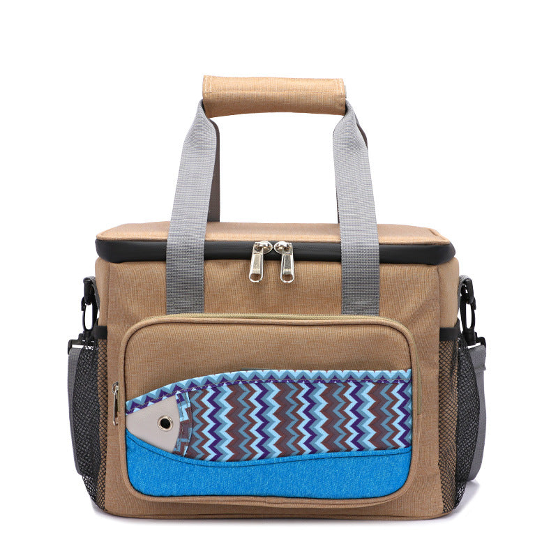 Fish Pattern Cooler Bags Lunch Box Bag EVA Insulation Waterproof Portable