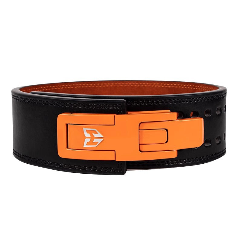Power Lift Fitness Belt Quick Buckle Squat Hard Pull Cowhide Lever Quite Weight
