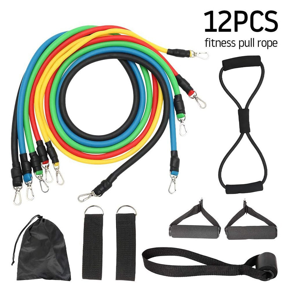 Rally Rope Set 11 Piece Resistance Bands Latex Band Fitness Tube