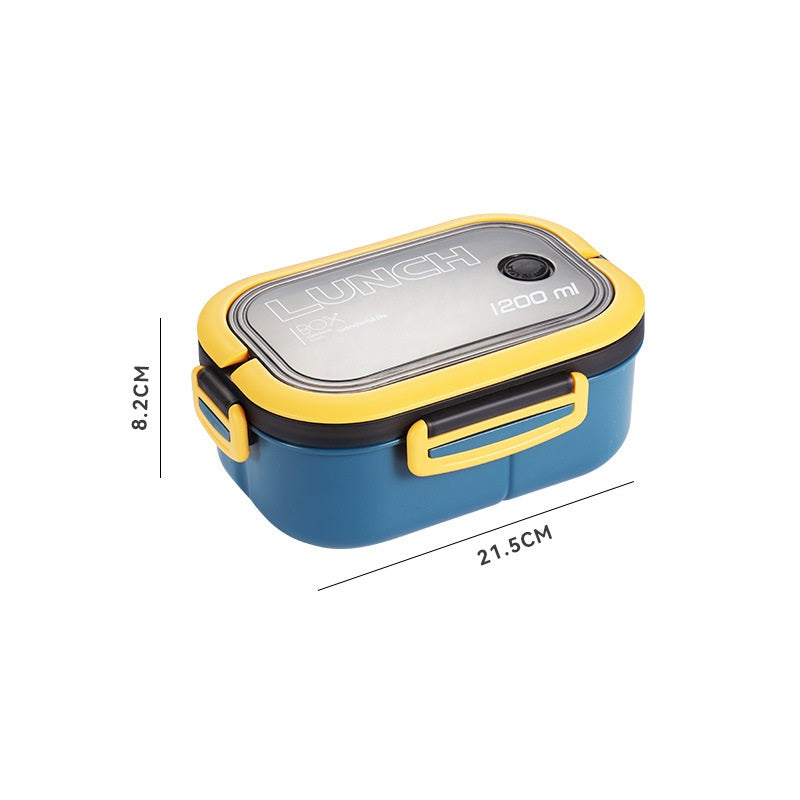 Thickened PP Plastic Material Compartmentalized Double-layer Lunch Box