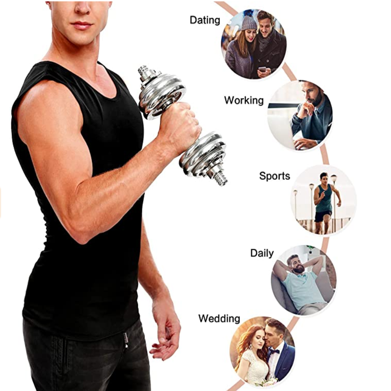 Fitness Corset Men's Shapewear Heat Trapping Shirt Sweat Body Shaper Vest