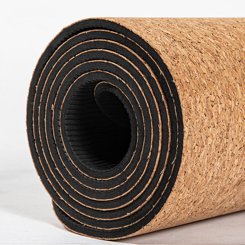 TPE Cork Yoga Mat Tasteless Non-slip Beginner Gym Thicken
