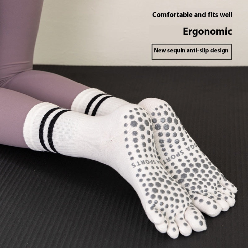 Yoga Socks Non-slip Professional Women's Toe Sports Running Fitness Skipping