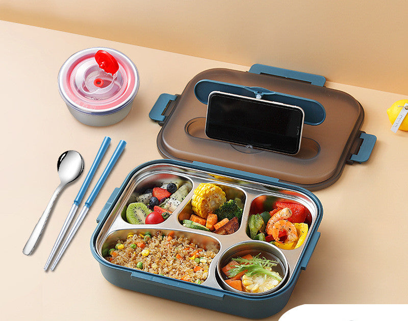 304 Stainless Steel Lunch Box, Fresh-keeping Box With Soup Cup, Insulated