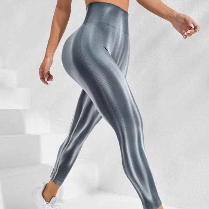 Tie Dye Aurora Print Sports Pants Seamless High Waisted Fitness Yoga For Women