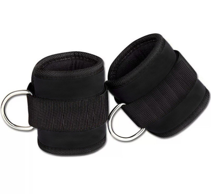 D-ring Ankle Strap Buckle Adjustable Weights Gym Leg Cuffs Power Weight Lifting