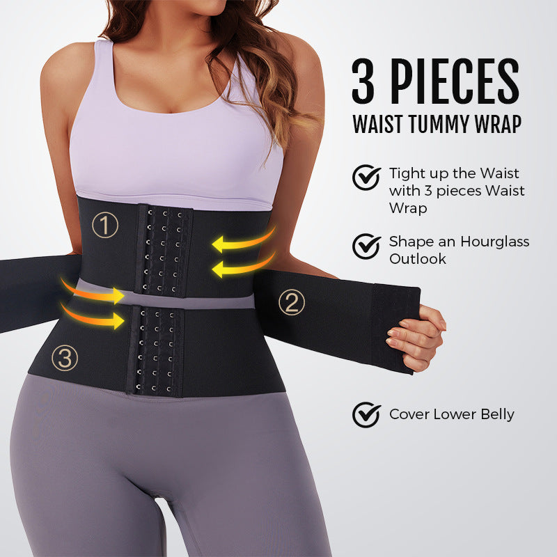 Women's Sports Sweat Waist Trainer Double Belt Breasted Corset