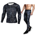 Camouflage Compression Baselayer Set Sports Long Sleeve T-shirt Tights Exercise
