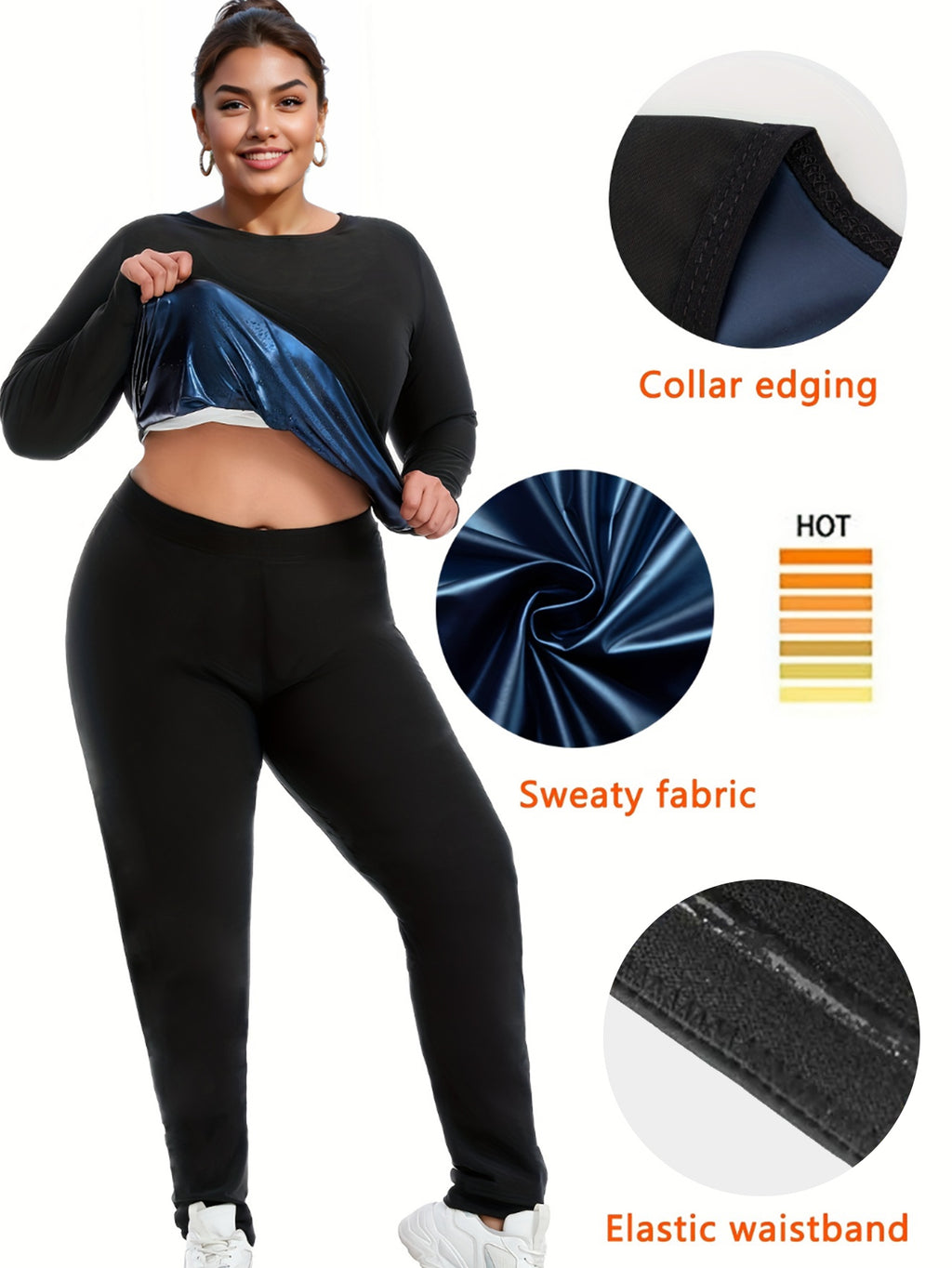 Sauna Sweat Suit For Plus Size Women Men Exercise Gym Fitness Workout