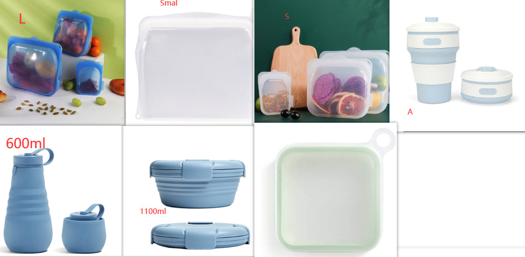 Portable Silicone Sandwich Toast Lunch Box Bento Microwave Fridge Food Storage