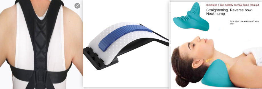 Back Stretcher Adjustable Cracker Massage Waist Neck Fitness Lumbar Cervical