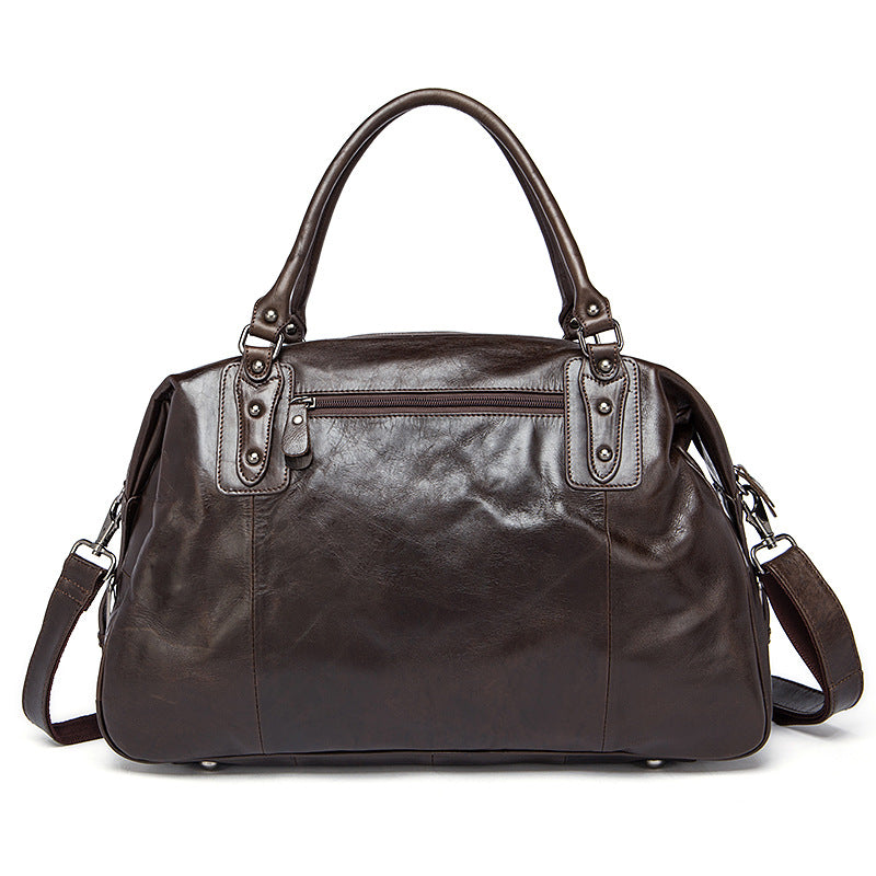 Cowhide Travel Bag Handbag Genuine Leather Duffel