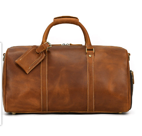 Leather Travel Bag Crazy Horse Retro Duffel