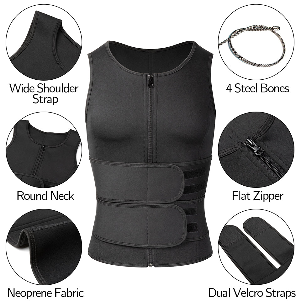 Men's Sauna Sweat Vest Waist Trainer