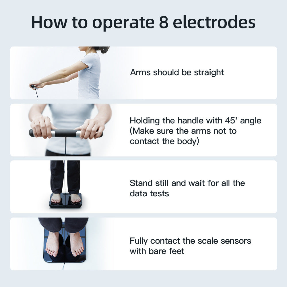 Professional 8-electrode Body Scale With A Standalone Smart App