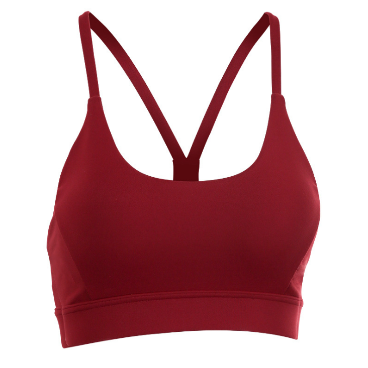 Back Mesh Triangle Push Up Sports Bra Top Fitness Racerback Bras Women Gym