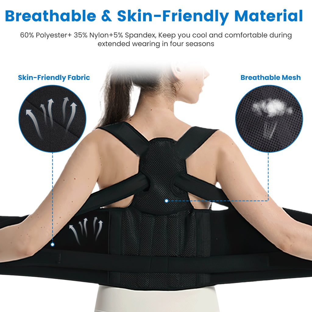3 Size Options Posture Corrector For Women Men Adjustable Back Brace Trainer