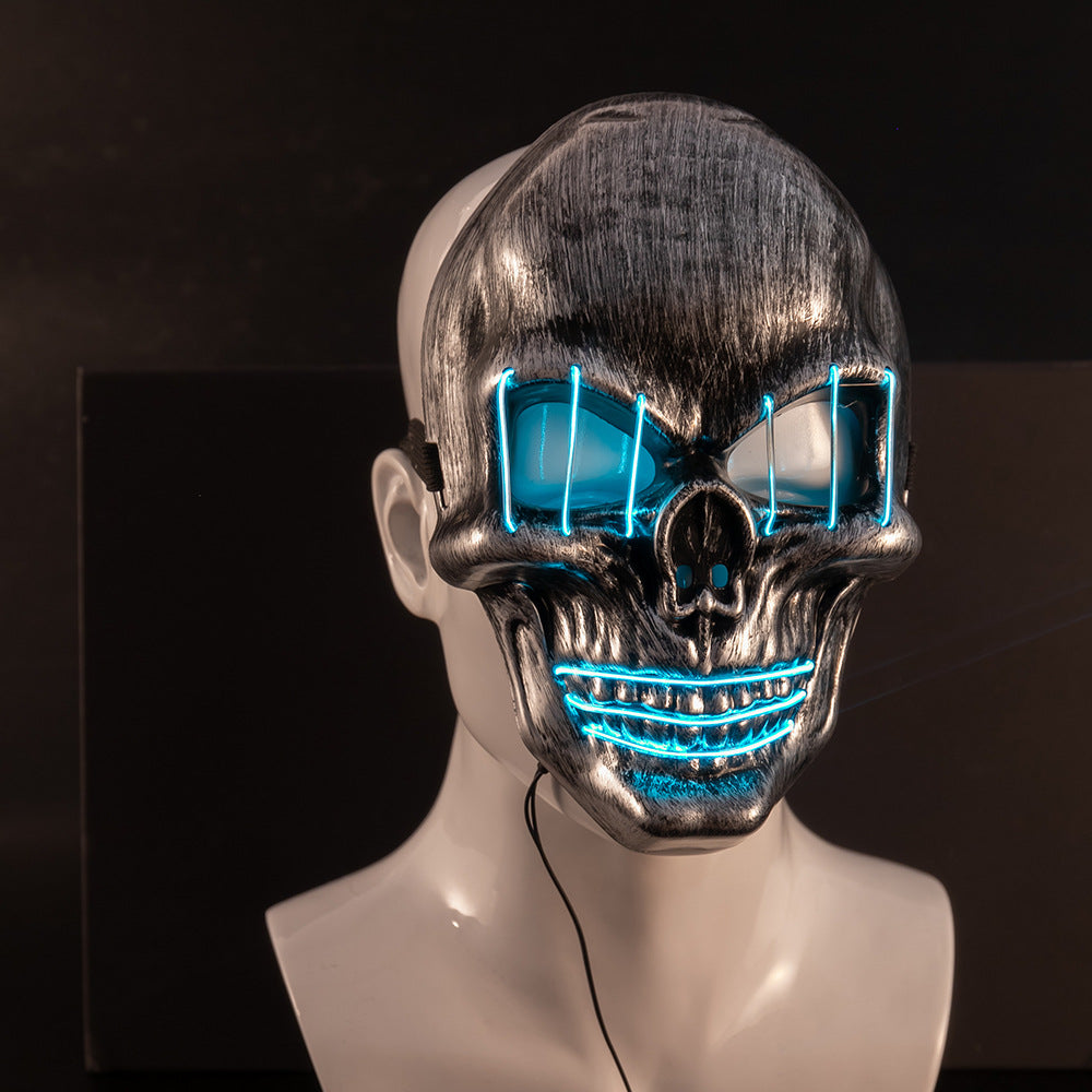 LED Halloween Face Mask Luminous Skull Cold Light Masks Dance Party Bar Disco