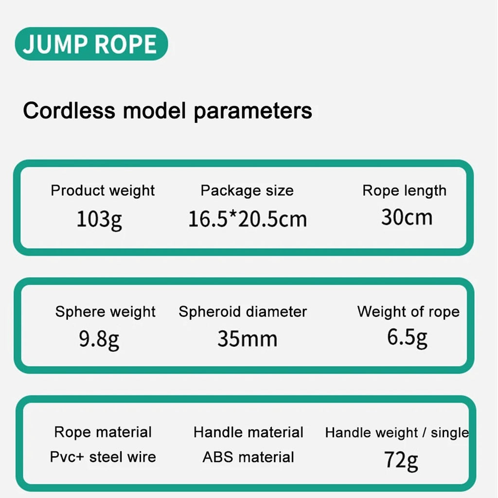Cordless Skipping Rope Ropes Smart Screen With Weighted For Sports Fitness