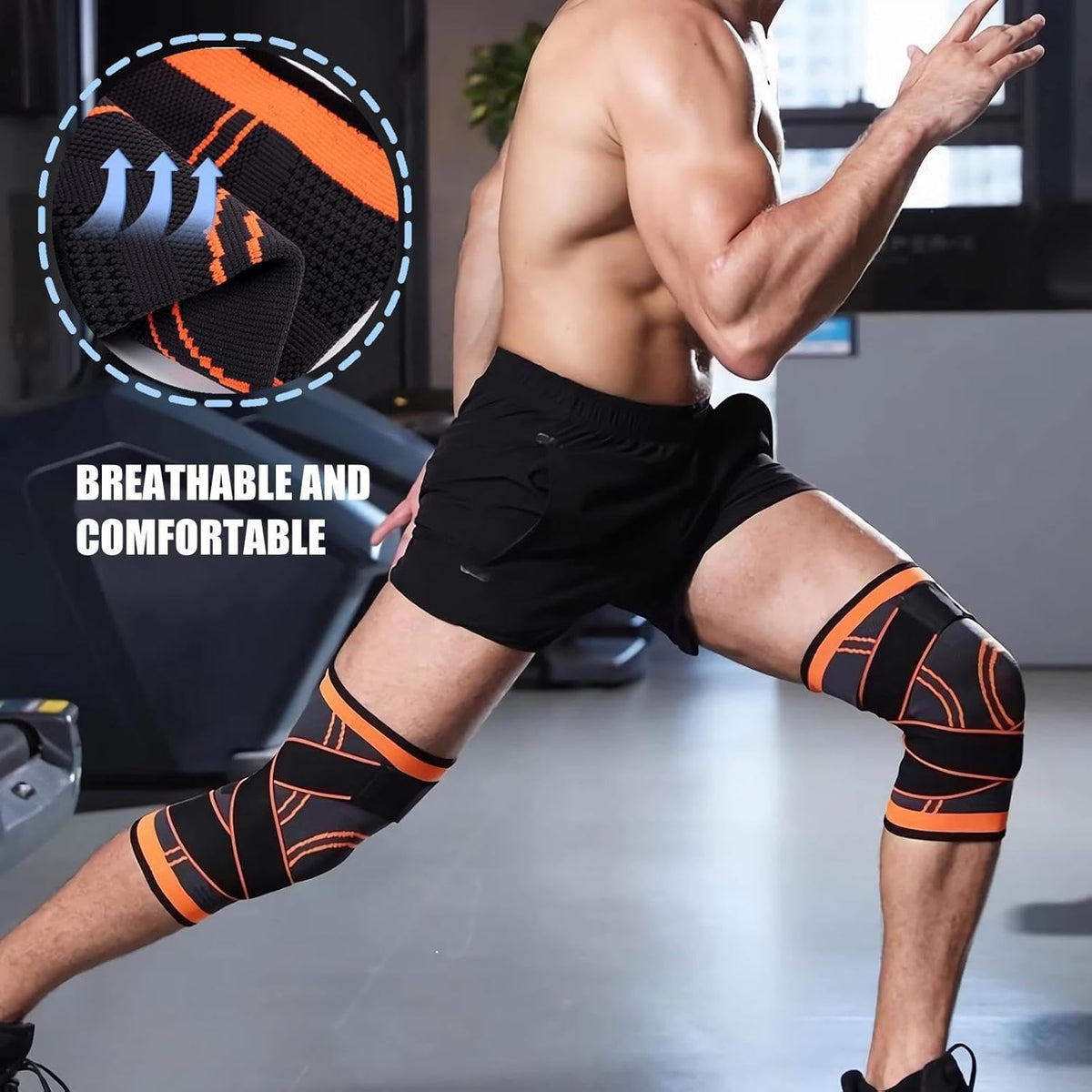 Unisex Knee Support Wrap For Meniscus Protection-compression Straps, Adjustable