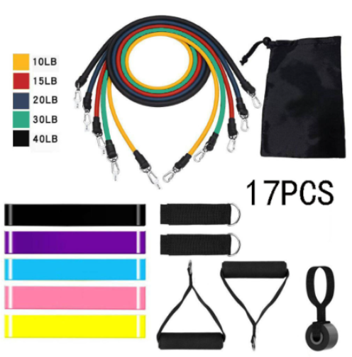 Rally Rope Set 11 Piece Resistance Bands Latex Band Fitness Tube