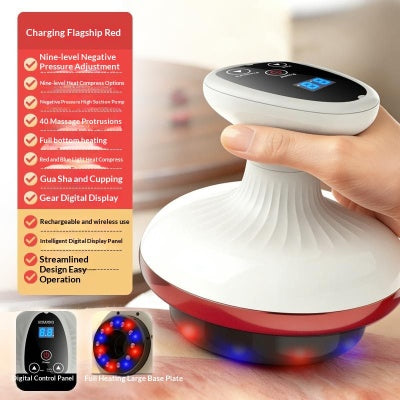 Electric Gua Sha Board Beauty Massager Cupping Device Meridian Brush Home