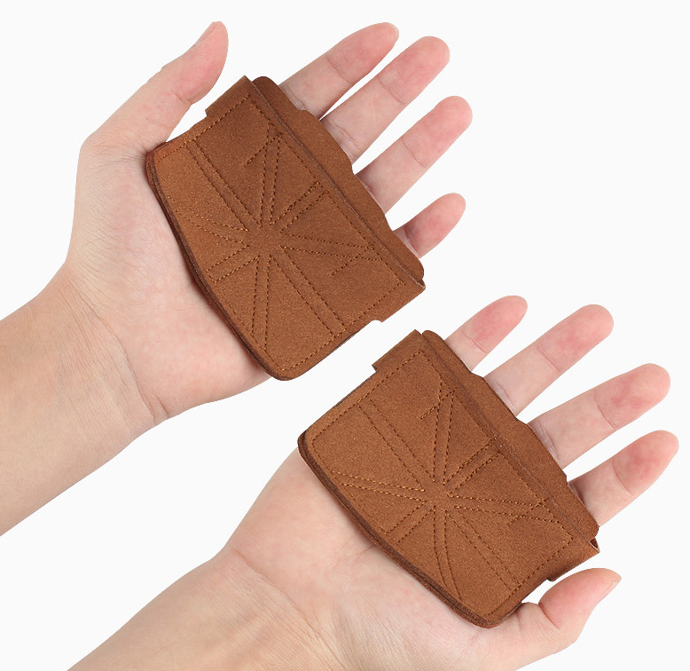Palm Guard Faux Leather Sports Weightlifting Gym Gloves