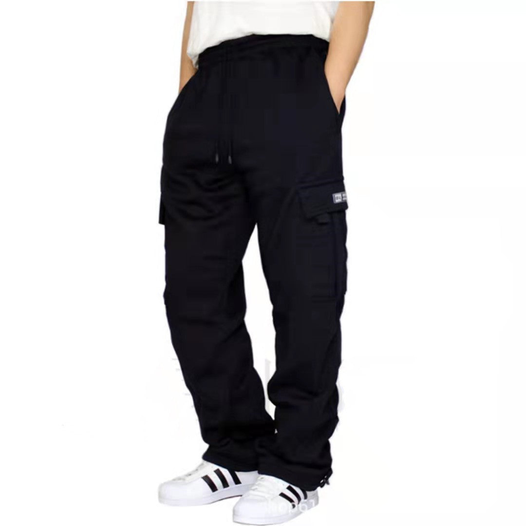 Men Pants Sweatpants Stretch Elastic Waist Jogger Sports Drawstring Trousers