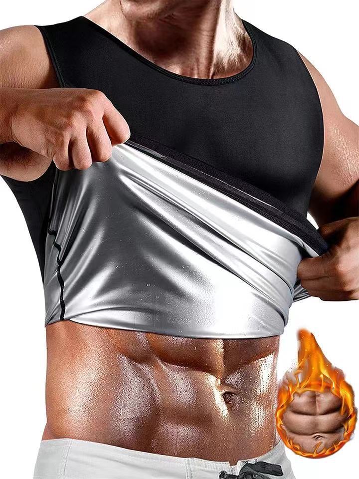 Fitness Corset Men's Shapewear Heat Trapping Shirt Sweat Body Shaper Vest