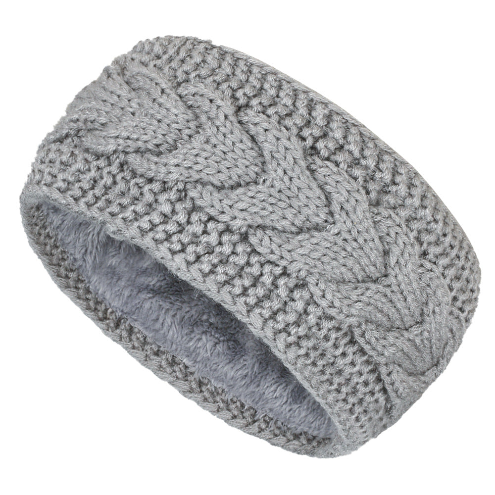 Fleece-lined Twist Knitted Sports Headband