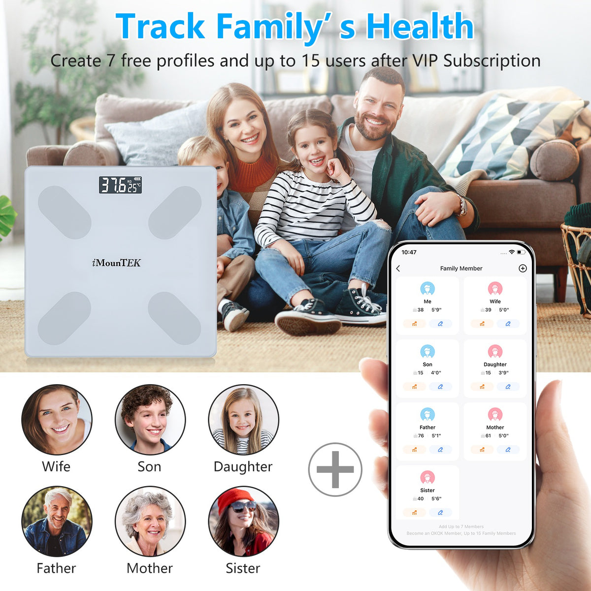 Smart Digital Scale For Body Weight High Accuracy BMI Full Composition Analysis