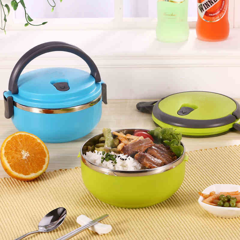 Stainless Steel Round Lunch Box - Single Or Multi-layer Bento Container With