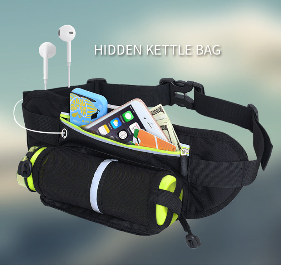 Running Waist Belt Bag Marathon With Water Bottle For 4.8-6.6 Inch Phone Sports