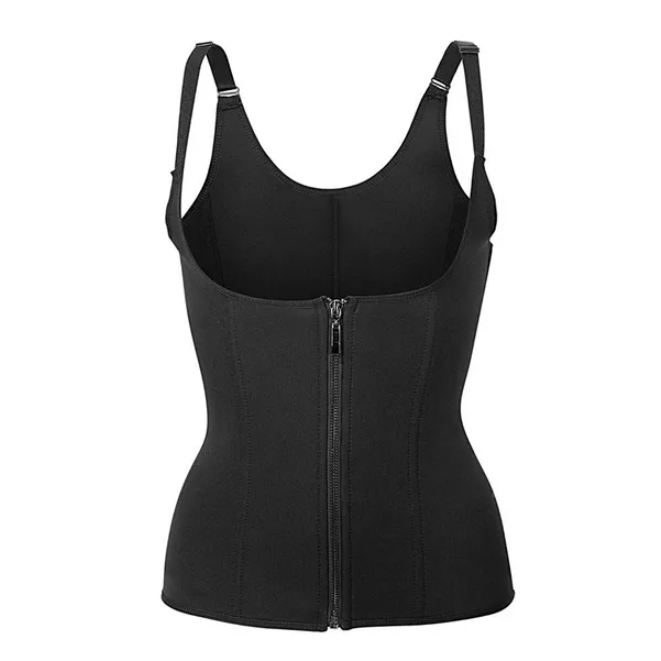 Zippered Waist Trainer Corset Tummy Control Body Shaper Cincher Back Support