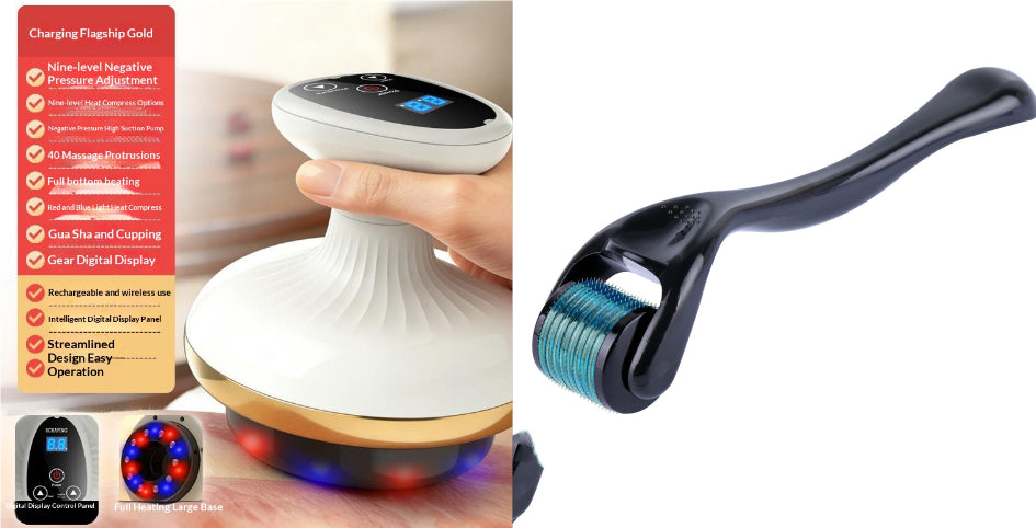 Electric Gua Sha Board Beauty Massager Cupping Device Meridian Brush Home
