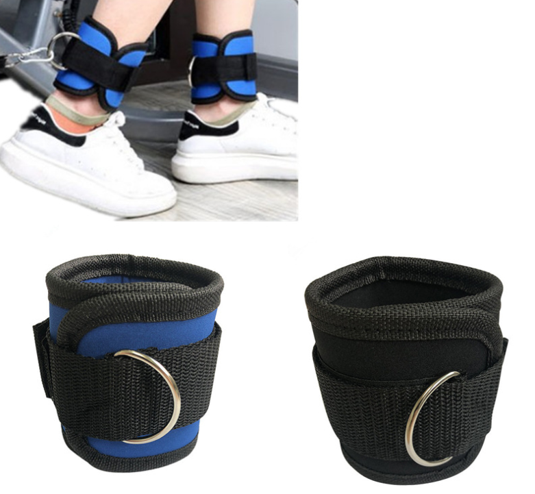 D-ring Ankle Strap Buckle Adjustable Weights Gym Leg Cuffs Power Weight Lifting