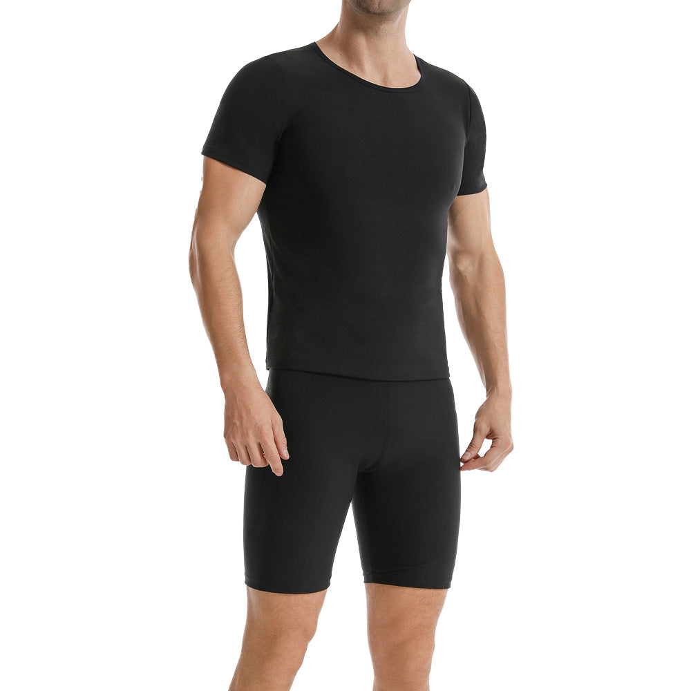 Men's Violently Sweat Suit Sports Short-sleeved Shorts