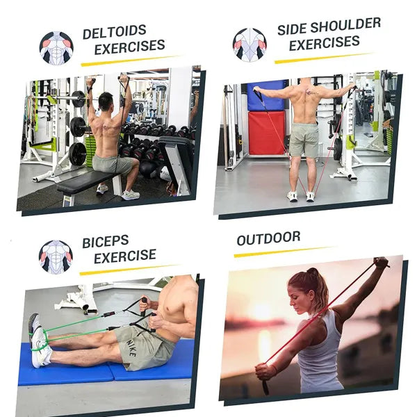 5 PC Set Resistance Band Bands, Exercise