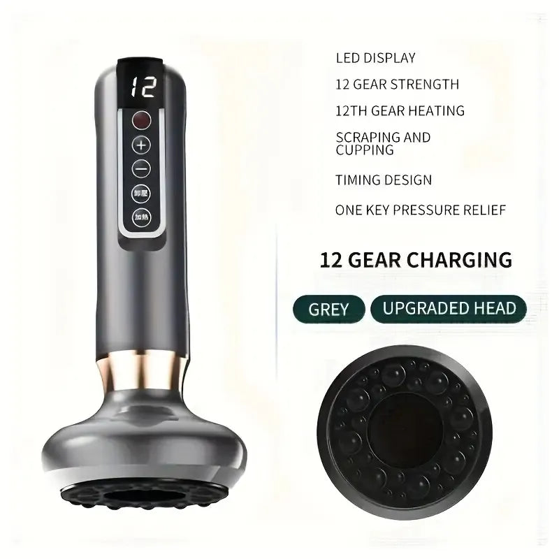 Body Gua Sha Scraping Massager. 12 Level Electric Vacuum Cupping Massager
